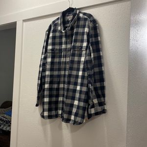 Flannel carharrt botton up sweater